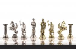 Шахматы &amp;quot;Римские лучники&amp;quot; 28х28 см из лемезита и мрамора