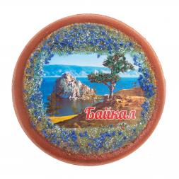 Магнит сувенирный с рисунком "Байкал" 10,5 см