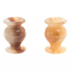Подсвечник церковный из медового оникса 5,2х7,5 см (2х4)