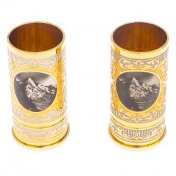 Набор из двух стопок &amp;quot;Охотник&amp;quot; 40 мл Златоуст