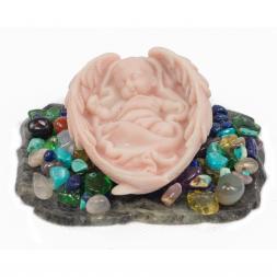 Сувенир "Ангел спящий в крыльях" из мрамолита