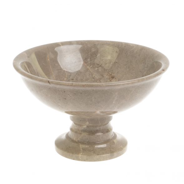 Конфетница из бежевого мрамора 17,5х17,5х11 см 127222