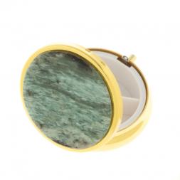 Таблетница на 3 отсека камень парагонит цвет золото