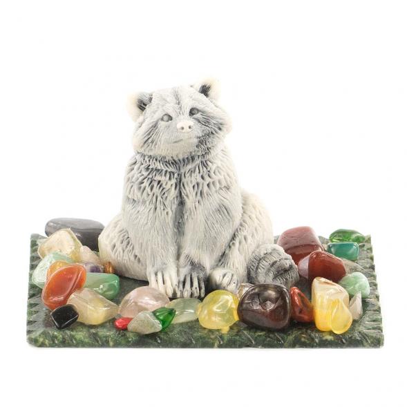 Сувенир &amp;quot;Енот сидит&amp;quot; из мрамолита 119842
