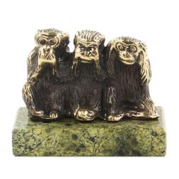 Обезьянки &amp;quot;Мудрые&amp;quot; змеевик