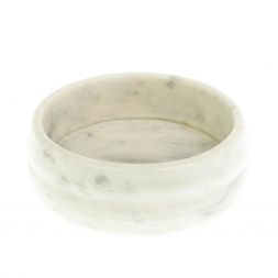 Пепельница круглая из белого мрамора 10х10х3,5 см