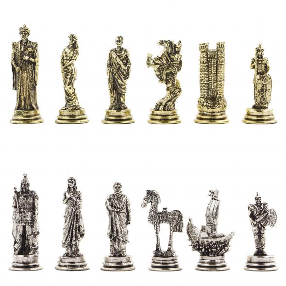 Шахматы настольные &amp;quot;Троянская война&amp;quot; 28х28 см камень лемезит мрамор 120748