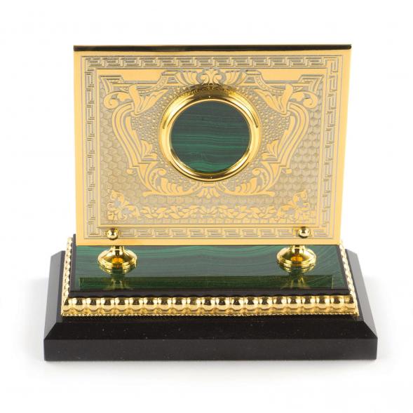 Настольная визитница из малахита 121029