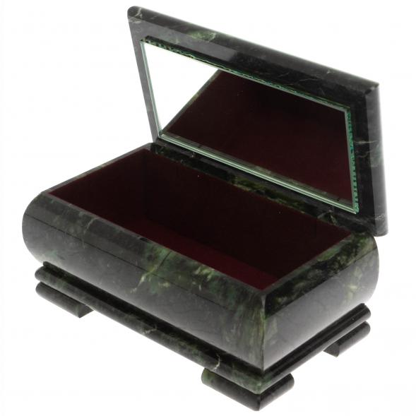 Шкатулка с иллюстрацией малахит &amp;quot;Урал&amp;quot; из змеевика 18х10х8,5 см 129851