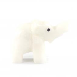 Фигурка из камня оникс "Белый слон" 5,3х2,3х3,9 см (2)