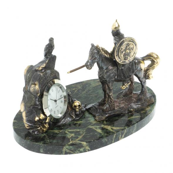 Часы &amp;quot;Нужный камень&amp;quot; бронза змеевик 116177