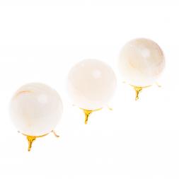 Шар из белого оникса 7 см (3)