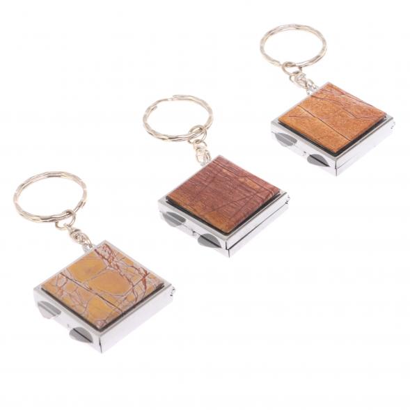 Складное зеркало брелок из яшмы квадратное 126538