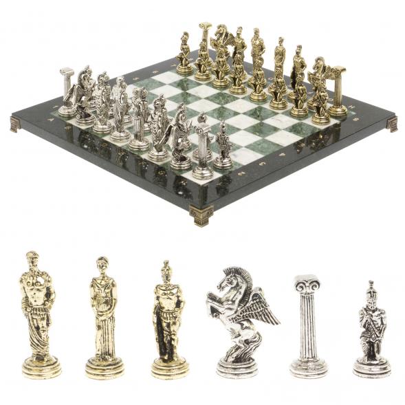 Шахматы подарочные &amp;quot;Восточные&amp;quot; доска 40х40 см мрамор змеевик 126915