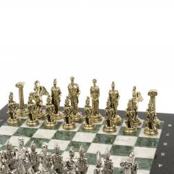 Шахматы подарочные &amp;quot;Восточные&amp;quot; доска 40х40 см мрамор змеевик