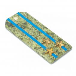 Сувенирный магнит &amp;quot;Погон Полковник ВВС, ВКС, ВДВ&amp;quot; камень змеевик