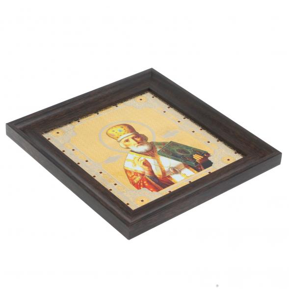 Икона &amp;quot;Николай Чудотворец&amp;quot; багет 22,5х23,5х2 см Златоуст 128011