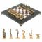 Шахматы "Итальянская война" фигуры бронза доска 28х28 см из мрамора и лемезита