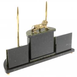 Письменный прибор "Лев" из змеевика