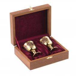 Набор для ликера &amp;quot;Дуэт&amp;quot; 2 рюмки на ножке в подарочной упаковке Златоуст