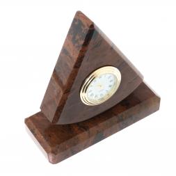 Настольные часы &amp;quot;Треугольник&amp;quot; камень обсидиан