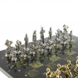 Шахматы &amp;quot;Дон Кихот&amp;quot; доска 36х36 см камень змеевик