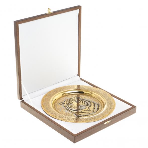 Тарелка с гравюрой &amp;quot;Тигр&amp;quot; 22,5 см Златоуст 123294