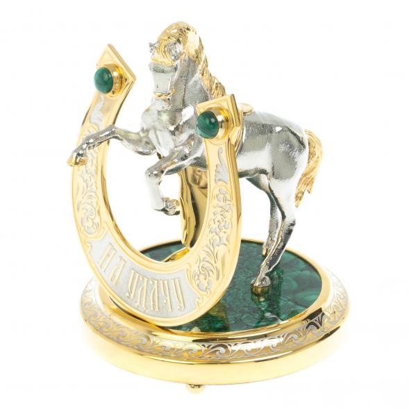 Сувенир &amp;quot;Подкова на удачу&amp;quot; малахит 113801