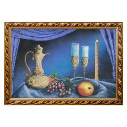 Натюрморт &amp;quot;Кувшин с бокалами&amp;quot; багет 46х66 см, каменная крошка