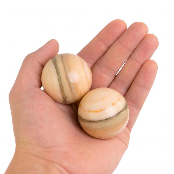 Шары для массажа 4 см газганский мрамор 2 шт 125859