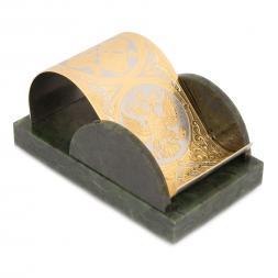 Подставка под телефон &amp;quot;Герб России&amp;quot; нефрит