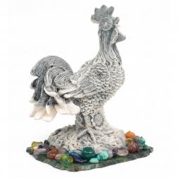 Сувенир из мрамолита "Петух в подсолнухах"