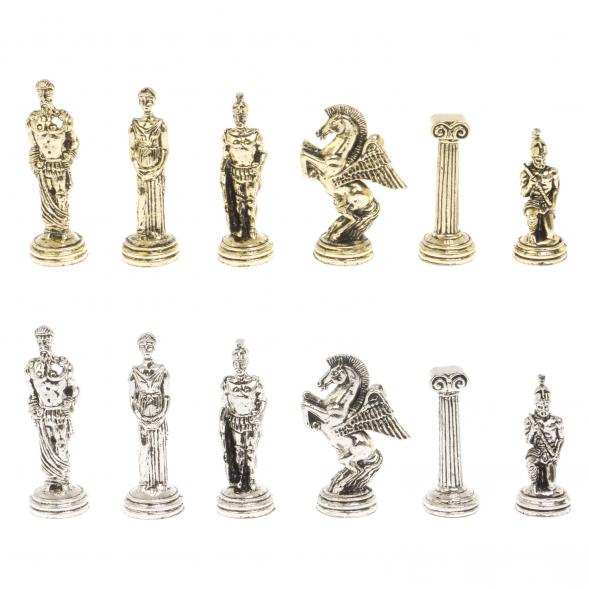 Шахматы &amp;quot;Восточные&amp;quot; доска 40х40 см из змеевика фигуры металл 126916