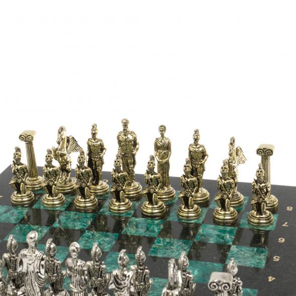 Шахматы &amp;quot;Восточные&amp;quot; доска 40х40 см из змеевика фигуры металл 126916