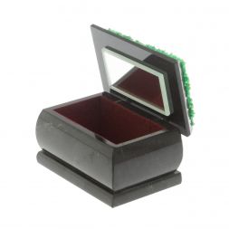 Шкатулка &amp;quot;Летний пейзаж&amp;quot; змеевик каменная крошка 10х6,5х6 см