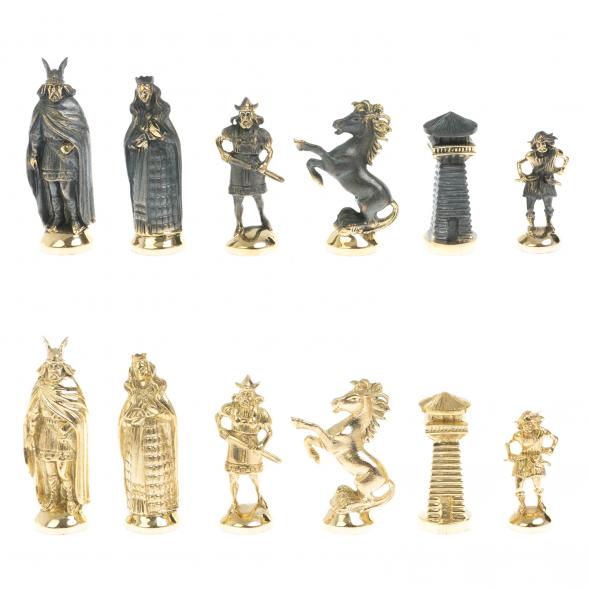 Шахматы подарочные &amp;quot;Викинги&amp;quot; с бронзовыми фигурами 40х40 см 118060
