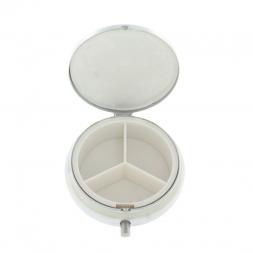 Таблетница на 3 отсека камень парагонит цвет серебро