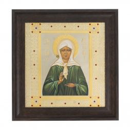Икона &amp;quot;Матрона Московская&amp;quot; багет 22,5х23,5х2 см Златоуст
