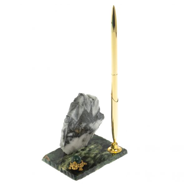 Подставка под ручку &amp;quot;Скала&amp;quot; магнезит змеевик 128859