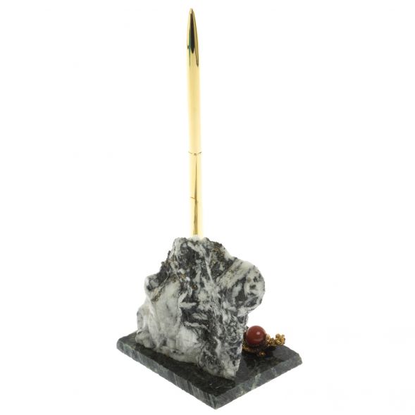 Подставка под ручку &amp;quot;Скала&amp;quot; магнезит змеевик 128859