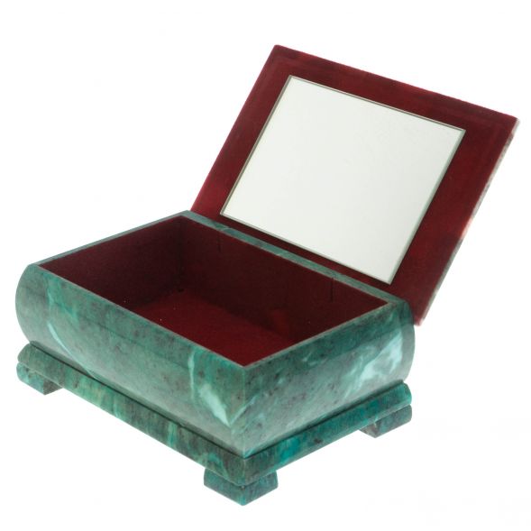 Шкатулка &amp;quot;Мозайка&amp;quot; из змеевика 18х12х8 см 128931