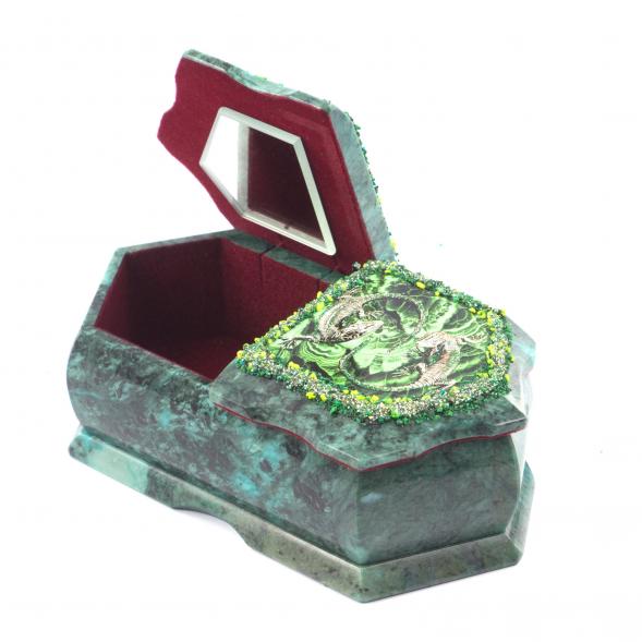 Шкатулка для украшений &amp;quot;Хозяйка медной горы / Две ящерицы&amp;quot; 20х10х7,5 см 121440