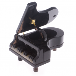 Шкатулка "Рояль" из черного обсидиана