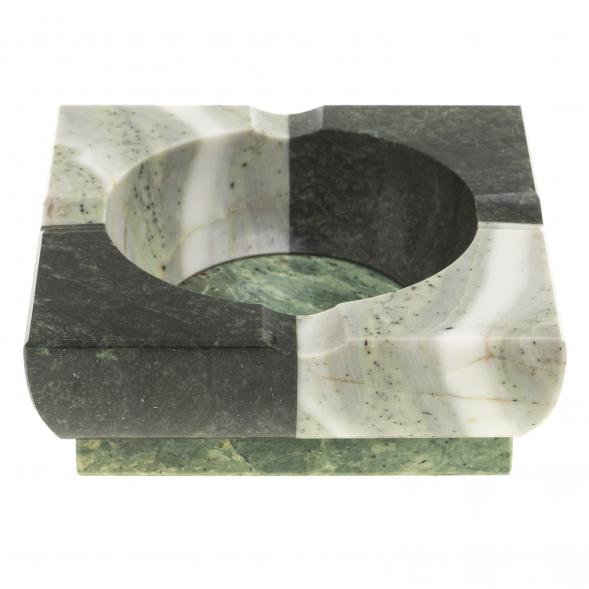 Пепельница из камня змеевик, офиокальцит 10х10х3,5 см 124107