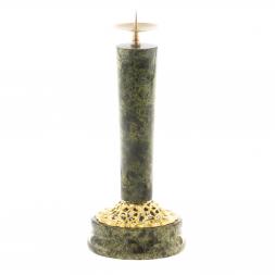 Подсвечник из светлого змеевика