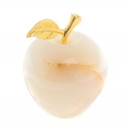 Сувенир &amp;quot;Яблоко&amp;quot; из белого оникса 7х9 см (3)