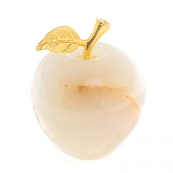 Сувенир &amp;quot;Яблоко&amp;quot; из белого оникса 7х9 см (3) 124654