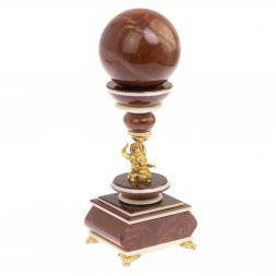 Часы антистресс &amp;quot;Шар на слоне&amp;quot; из лемезита 10,5 см