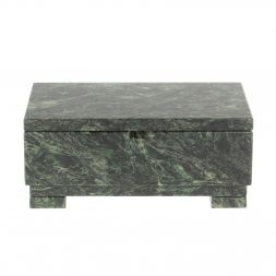 Шкатулка &amp;quot;Купюра&amp;quot; из темно-зеленого змеевика без зеркала