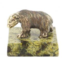 Статуэтка из бронзы и змеевика &amp;quot;Медвежонок&amp;quot;